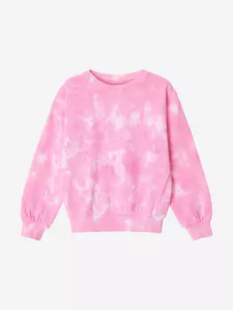 Свитшот с принтом tie dye для девочек TOTTI KIDS, Розовый