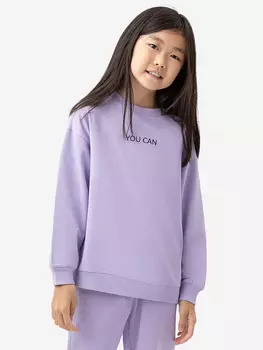 Свитшот со спущенным рукавом и манжетами фиолетовый Button Blue, Фиолетовый