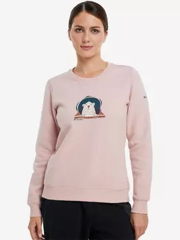 Свитшот женский Columbia Hart Mountain II Graphic Crew, Розовый
