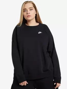 Свитшот женский Nike Sportswear Essential, Plus Size, Черный, размер 54-56