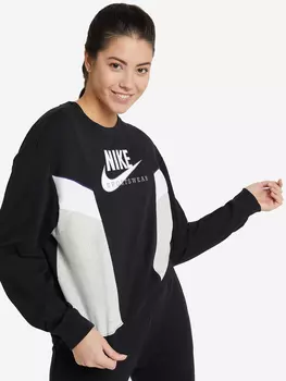 Свитшот женский Nike Sportswear Heritage, Черный, размер 48-50