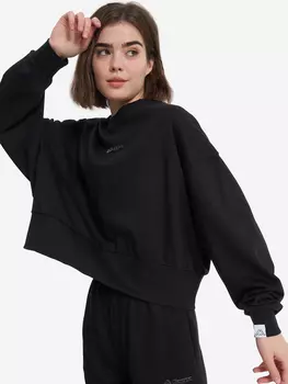 Свитшот женский оверсайз Kappa, Черный