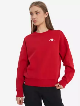 Свитшот женский оверсайз Kappa, Красный