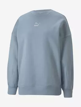 Свитшот женский PUMA Classics Oversized Crew, Голубой