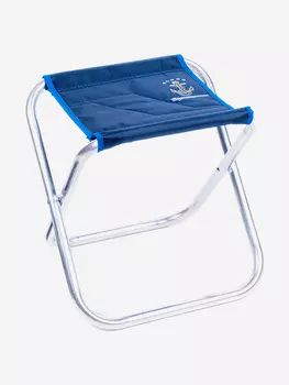 Табурет складной Адмирал средний алюминий 22 мм, цвет синий Кедр, Синий