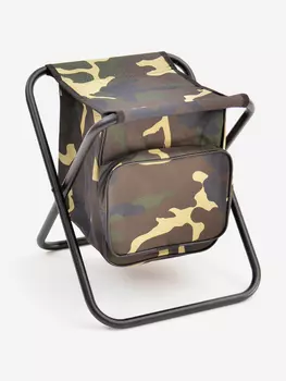 Табурет складной сталь 16 мм средний (рамка в рамку) с сумкой Кедр, Мультицвет