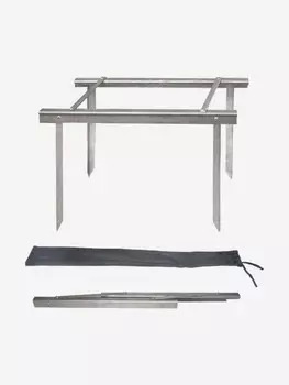 Таганок походный раскладной титан Роза ветров, Серебряный