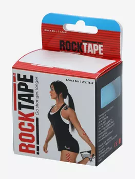 Кинезио-тейп Rocktape 5 см х 5 м, голубой, Голубой, размер Без размера