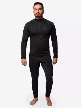 Термобелье СледопытТ Active Pro Polartec Power Grid, комплект, до -35°С, двухслойное., Черный