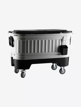 Термоконтейнер IGLOO Party Bar, на колесах, серый, Серый