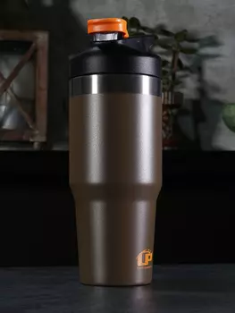Термокружка LP Thermoproducts Travel tumbler route 1 л, коричневая, Коричневый