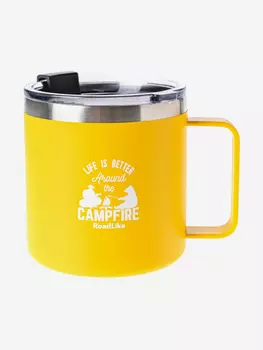 Термокружка RoadLike Camp 415мл, желтый, Желтый