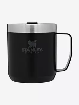 Термокружка Stanley Classic, 350 мл, черная, с ручкой и крышкой, Черный