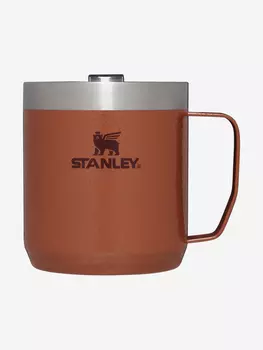 Термокружка Stanley Classic, 350 мл, оранжевая, с ручкой и крышкой, Оранжевый