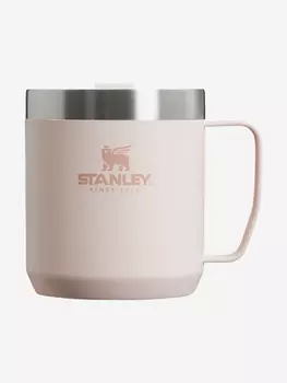 Термокружка Stanley Classic, 350 мл, розовая, с ручкой и крышкой, Розовый