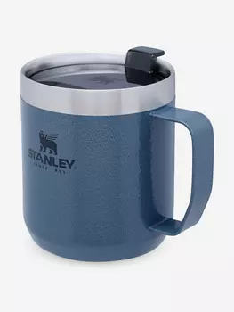 Термокружка Stanley Classic, 350 мл, синяя, с ручкой и крышкой, Синий