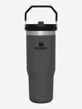 Термокружка Stanley IceFlow Flip Straw Tumbler, 890 мл, графит, Серый