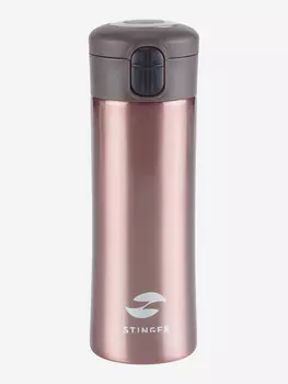 Термокружка Stinger, 0,35 л, сталь/пластик, розовое золото глянцевый, 8,4 x 7 x 21,2 см, Розовый