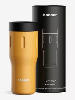 Термокружка вакуумная BOBBER Tumbler 500 мл, крышка 360, тепло до 8 часов, оранжевый, Оранжевый