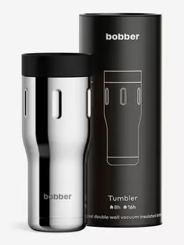 Термокружка вакуумная BOBBER Tumbler 500 мл, крышка 360, тепло до 8 часов, зеркальный, Серебряный