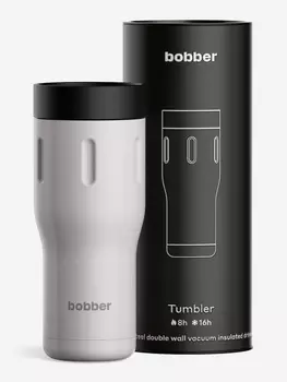 Термокружка вакуумная BOBBER Tumbler 500 мл, крышка 360, тепло до 8 часов, серый, Серый