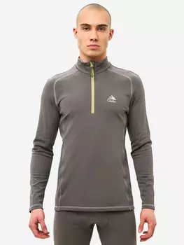 Термолонгслив мужской Chalka влагоотводящий с молнией, Серый