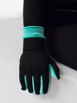 Термоперчатки для фигурного катания с бархатом IceDress, Черный
