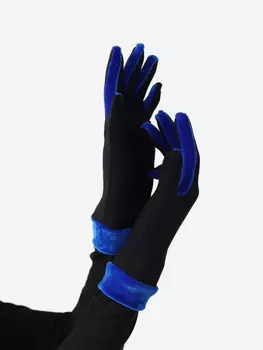 Термоперчатки для фигурного катания с бархатом IceDress, Черный