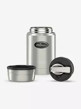 Термос для еды Биосталь 500 мл, с ложкой, Серебряный