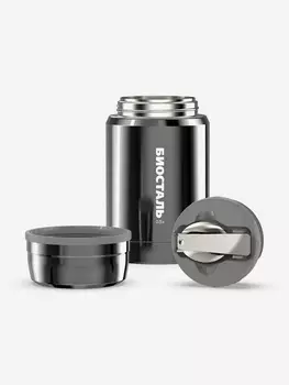 Термос для еды Биосталь Охота 500 мл, с ложкой, Черный