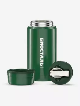 Термос для еды Биосталь Охота 750 мл, с ложкой, Зеленый