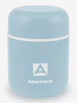 Термос для еды с широким горлом, объем 280 мл., компактный размер, подходит для горячих и холодных блюд., Голубой