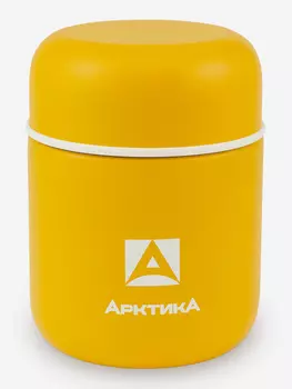 Термос для еды с широким горлом, объем 280 мл., компактный размер, подходит для горячих и холодных блюд., Желтый