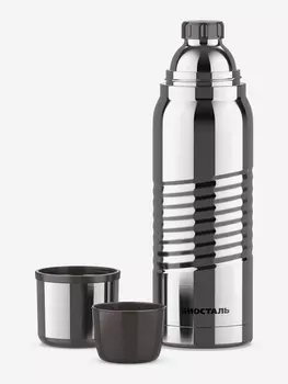 Термос для напитков Biostal Экстрим, 1 литр, глянцевый, Серый