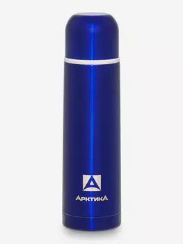 Термос классический для напитков с узким горлом и глухой пробкой, объем 0,5 л., Синий