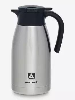 Термос-кувшин вакуумный, объем 1900 мл, с клапаном., Серебряный