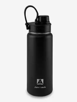 Термос питьевой с дополнительной пробкой с питьевой системой тм "Арктика", черный текстурный 530 мл, арт.708-530S, Черный