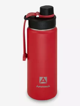 Термос питьевой с дополнительной пробкой с питьевой системой тм "Арктика", красный текстурный 530 мл, арт.708-530S, Красный