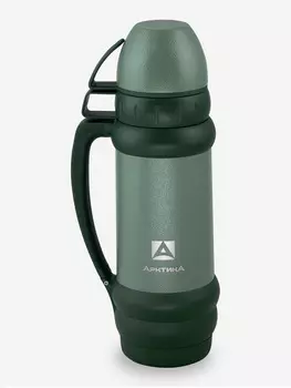 Термос с узким горлом, в молотковой эмали, 1 л, Зеленый