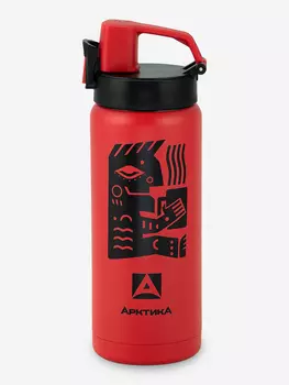 Термос-сититерм вакуумный, объем 500 мл, крышка с ручкой-карабином, поилкой и фиксатором для дополнительной защиты от проливания., Красный