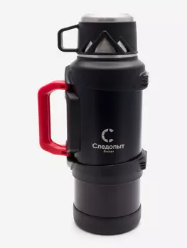 Термос Следопыт-Dakar со складными ручками, 1,9л., Черный