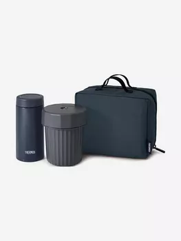 Термос THERMOS JEC-1000 NVY, с контейнерами, 1 л, Синий