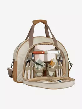 Термосумка с набором для пикника Camping World Caprise на 2 персоны, бежевая, Бежевый