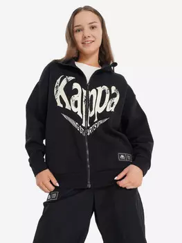 Толстовка для девочек оверсайз Kappa, Черный