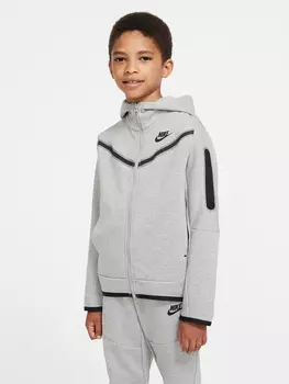 Толстовка для мальчиков Nike Sportswear Tech Fleece, Серый, размер 137-147