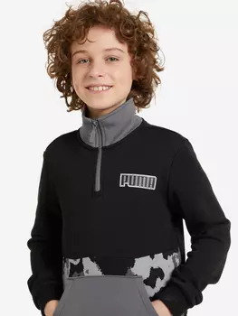 Толстовка для мальчиков PUMA Alpha Quarter-Zip, Черный