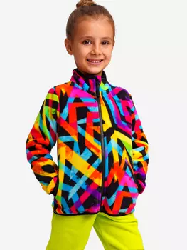 Толстовка флисовая PlayToday для девочки, Мультицвет