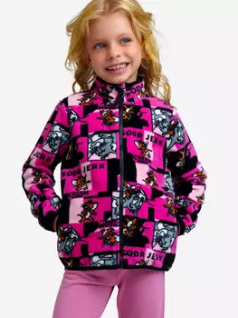 Толстовка флисовая PlayToday для девочки, Мультицвет