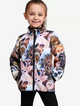 Толстовка флисовая PlayToday для девочки, Мультицвет