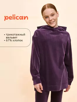 Толстовка, худи для девочек Pelican, Фиолетовый